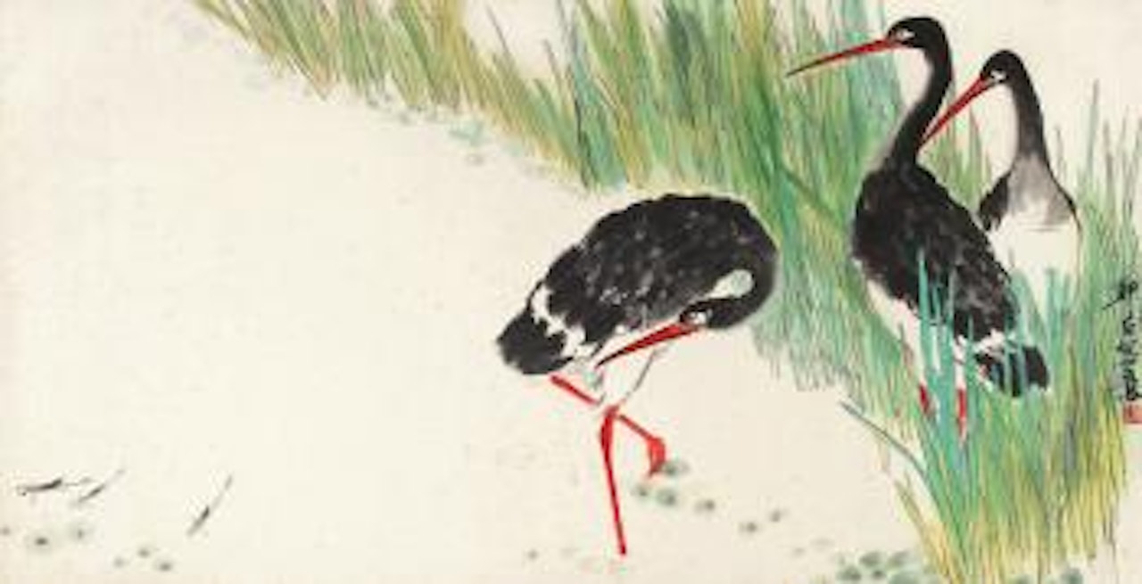 Crane by Lou Shibai