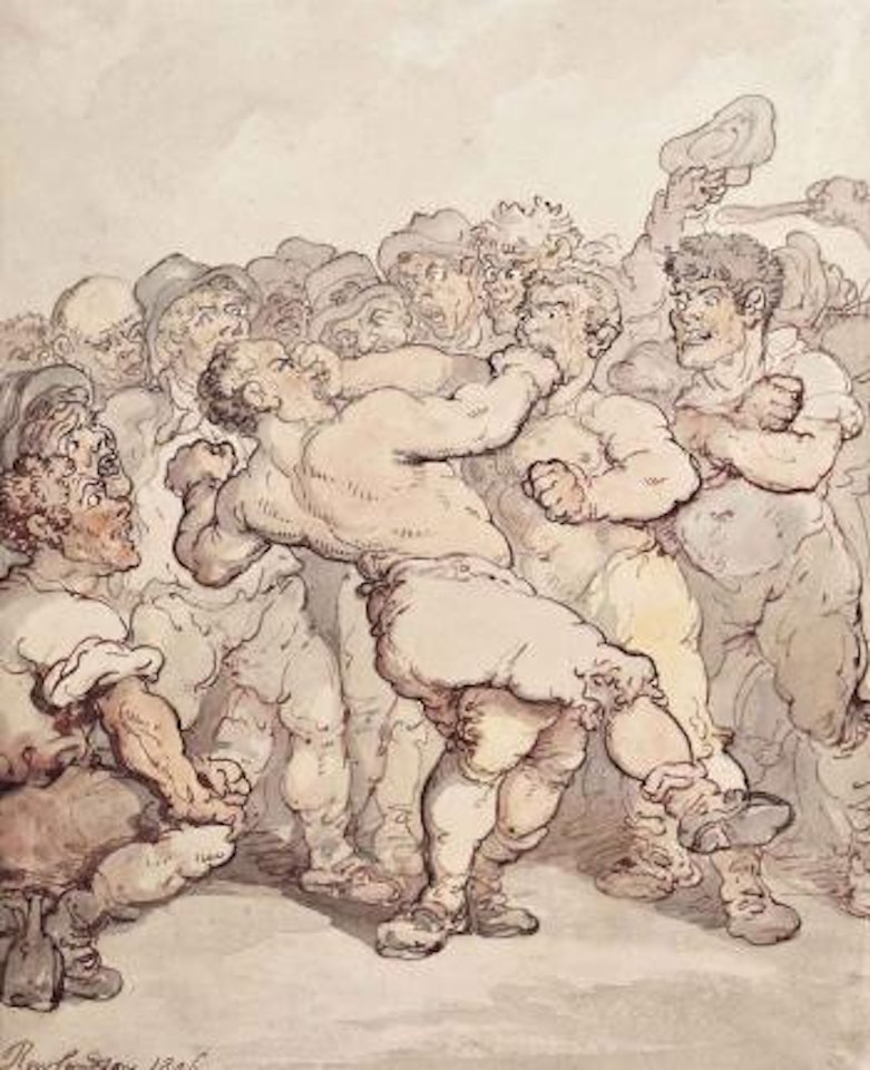 The prizefighters by Thomas Rowlandson
