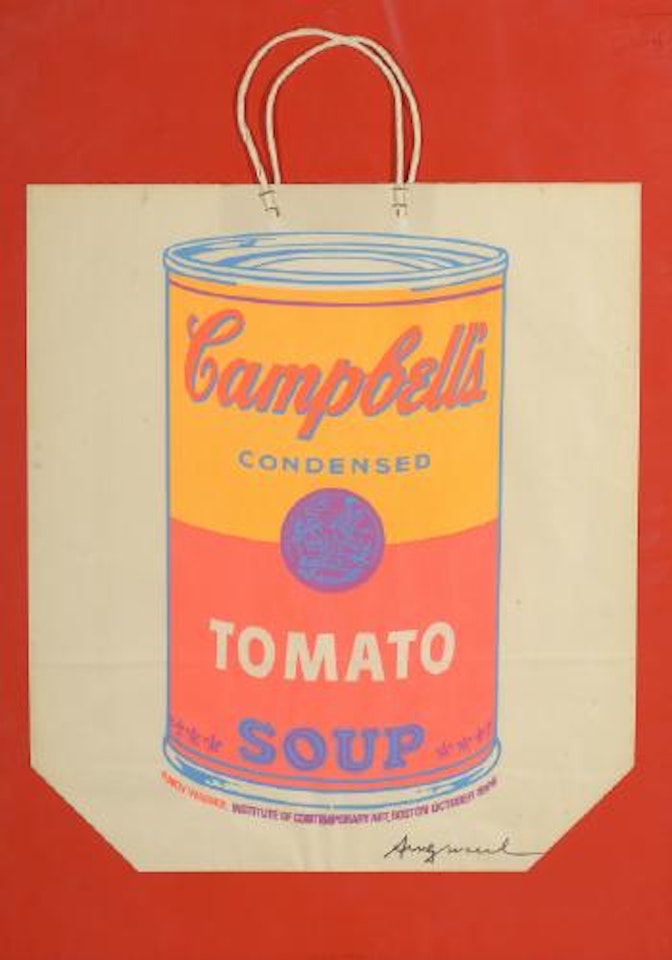 Campbell's Soup shopping bag by Andy Warhol
