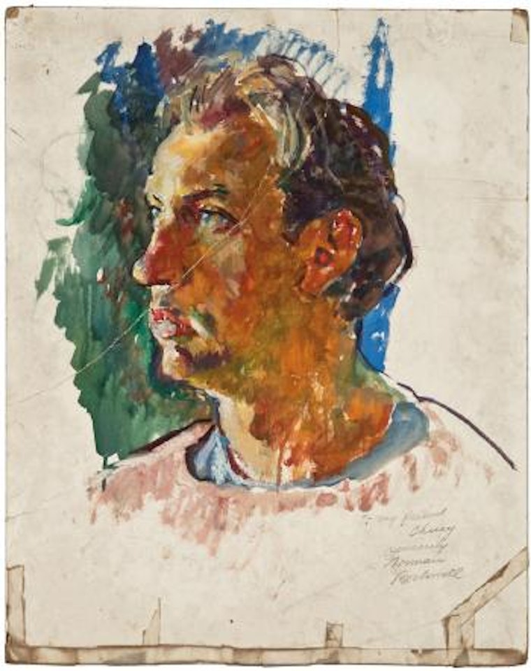 Untitled (Portrait of Robert Chuey) by Norman Rockwell