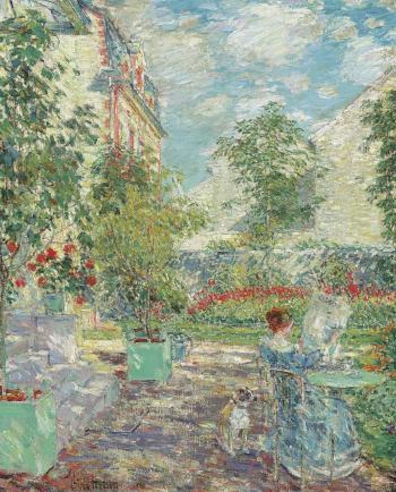 In a French Garden by Childe Hassam