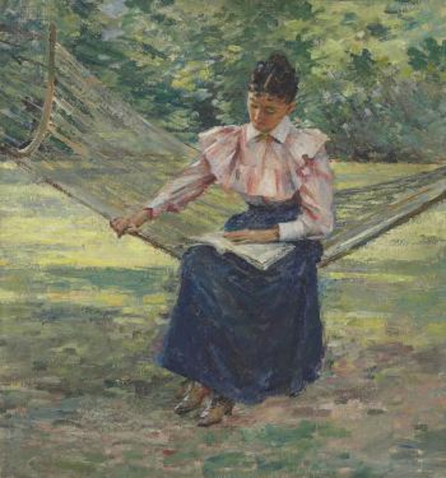 Girl in Hammock by Theodore Robinson