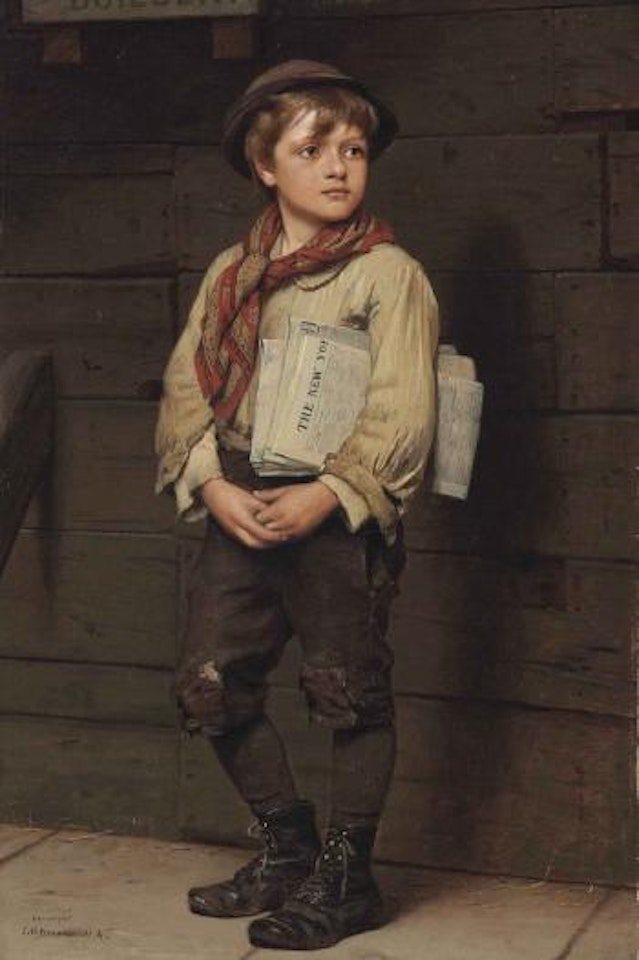 Newsboy by John George Brown