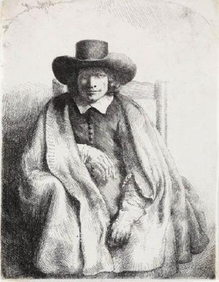 Clement de Jonghe, printseller by Attributed to Rembrandt Harmensz van Rijn