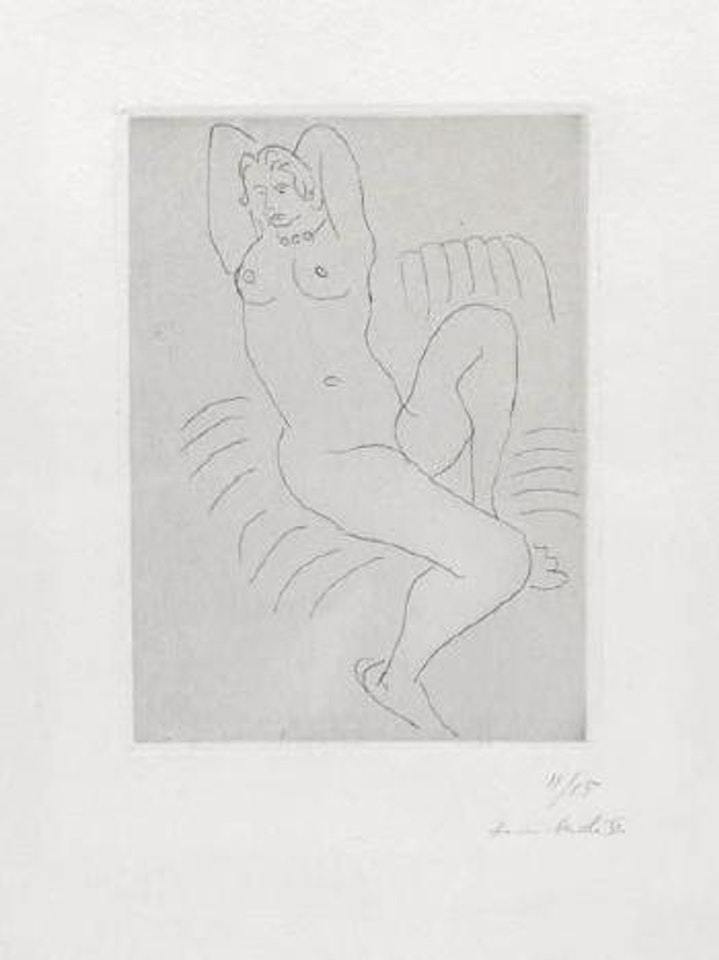 Nu au fauteuil rayé by Henri Matisse