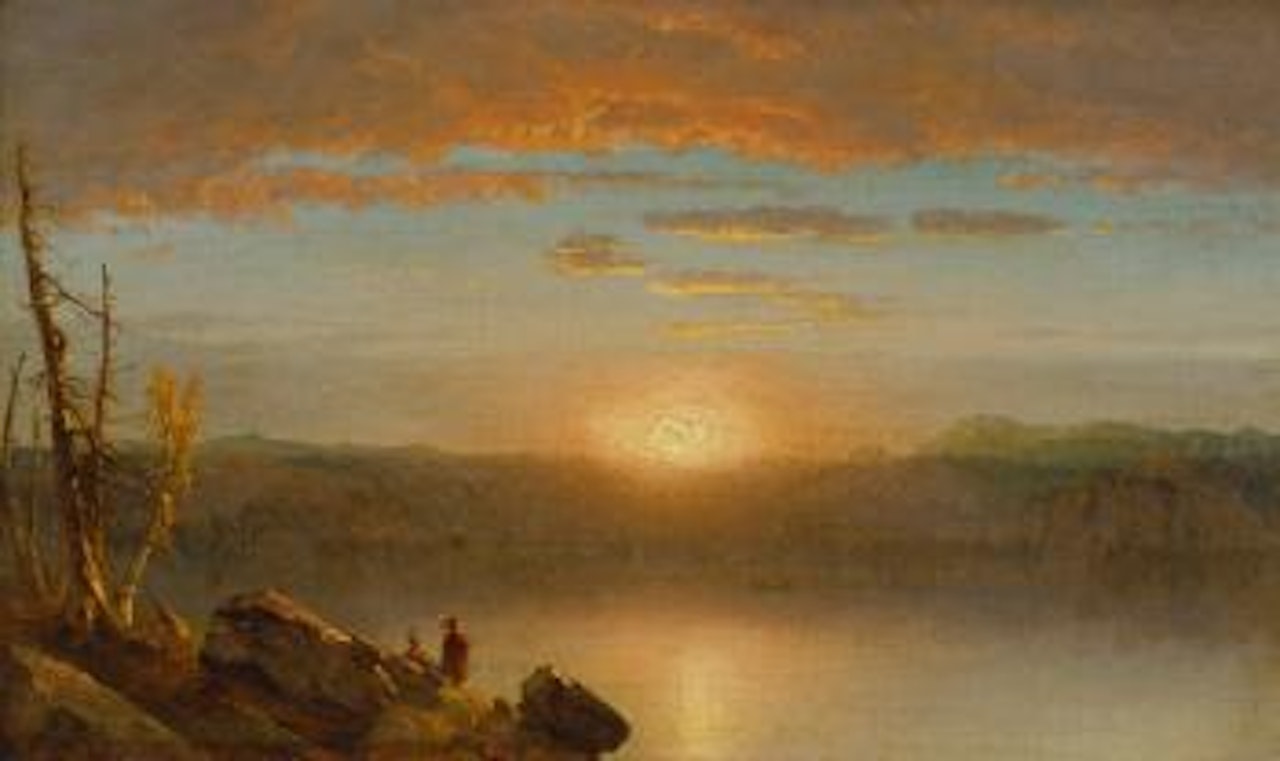Indians At Sunset (Sunset In The Wilderness) by Sanford Robinson Gifford