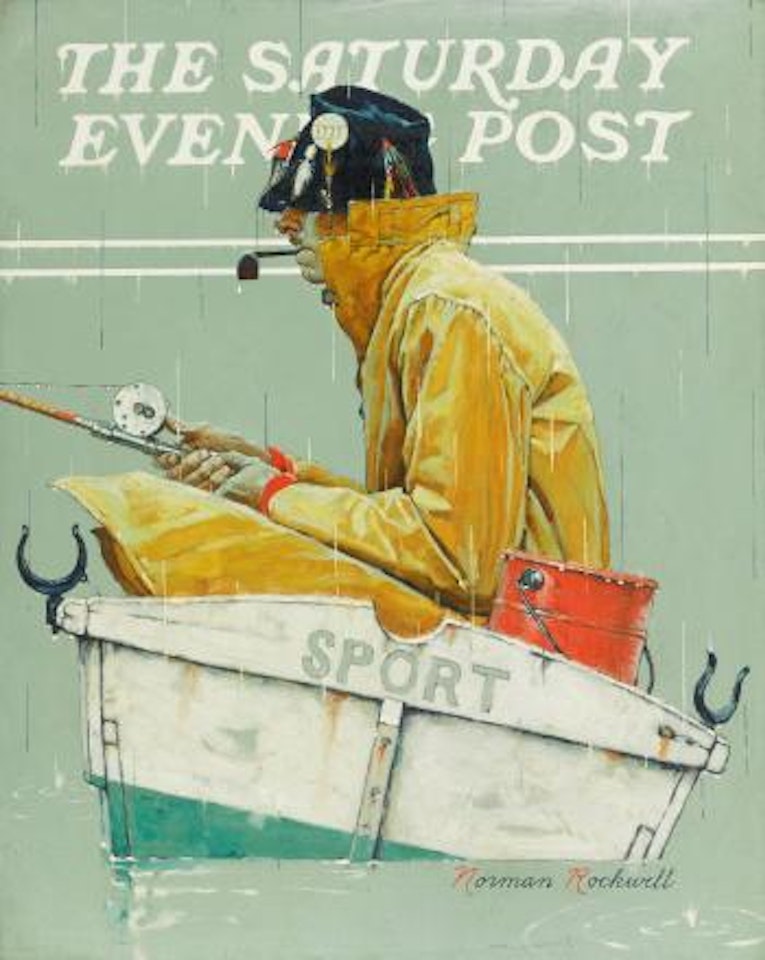 Sport (Man In Fishing Boat) by Norman Rockwell
