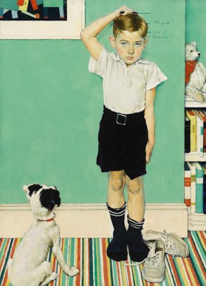 He's Going To Be Taller Than Dad by Norman Rockwell