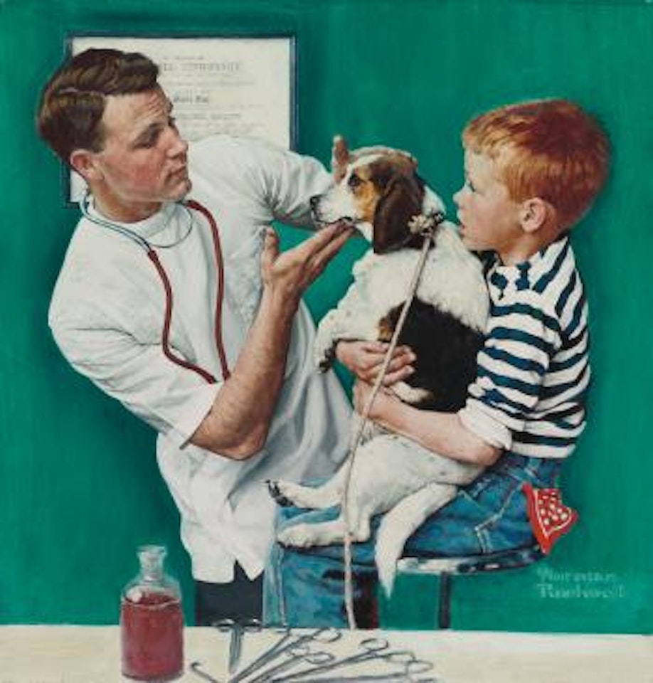 The Veterinarian by Norman Rockwell