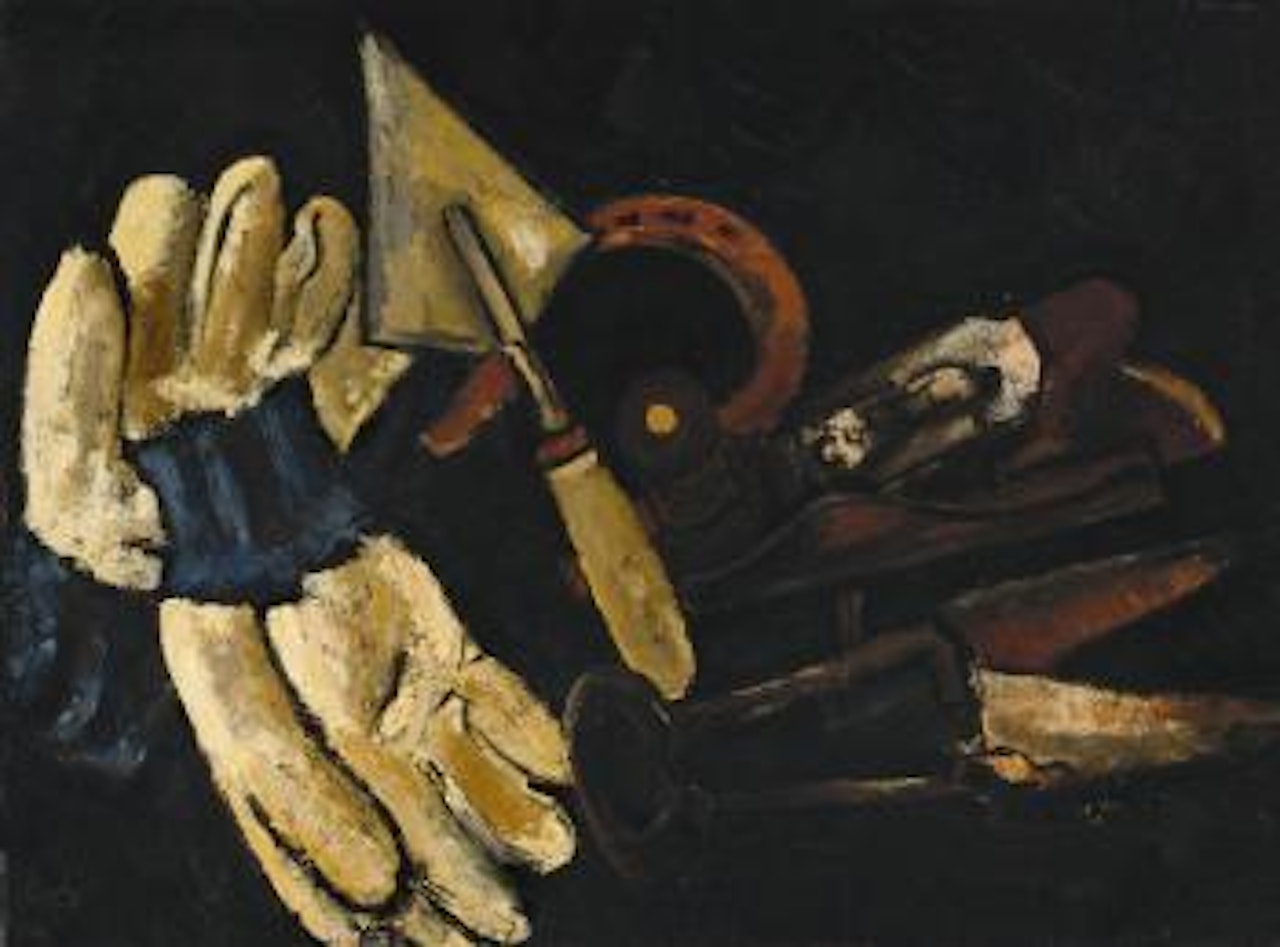 Gardener's Gloves And Field Implements by Marsden Hartley