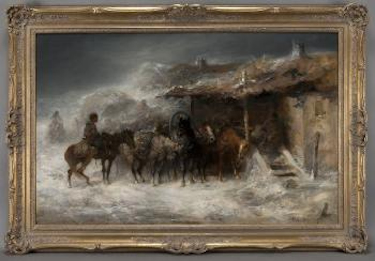 The blizzard by Adolf Schreyer