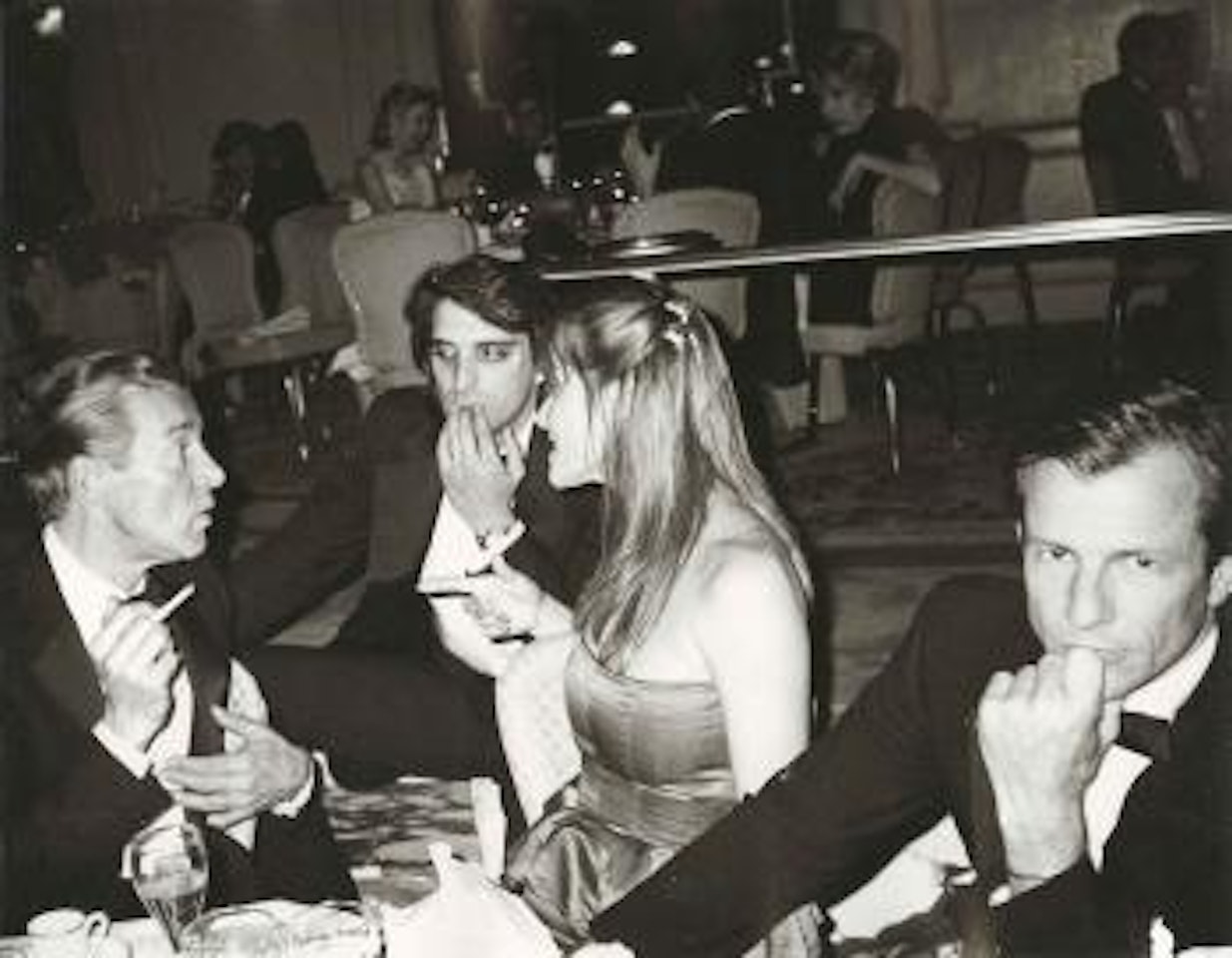 Halston, Mark Gero, Peter Beard and Friend by Andy Warhol