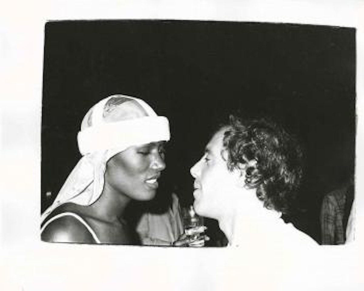 Grace Jones and Steve Rubell by Andy Warhol
