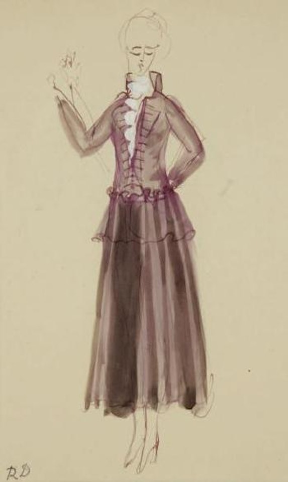Étude de robe violine pour Paul Poiret by Raoul Dufy