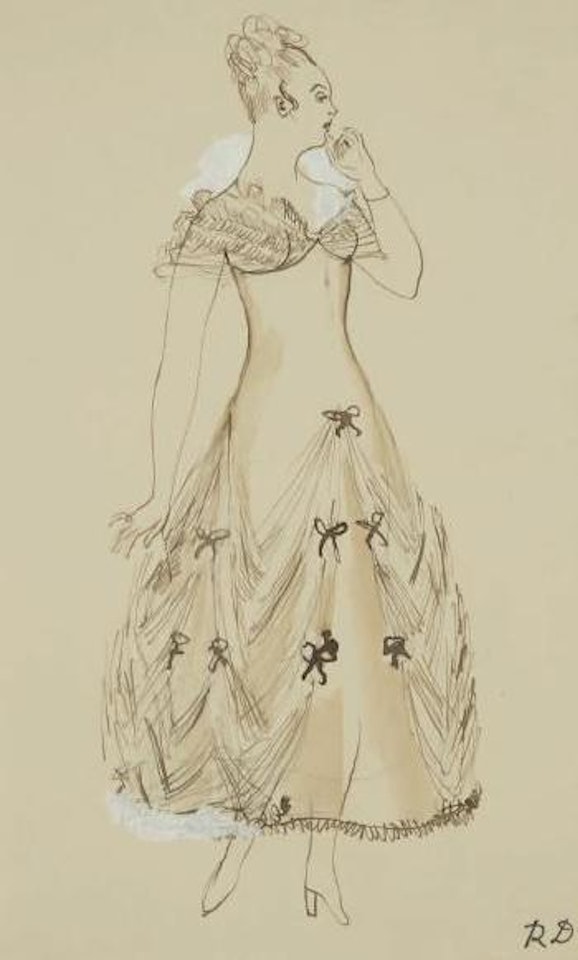Étude de robe à rubans pour Paul Poiret by Raoul Dufy