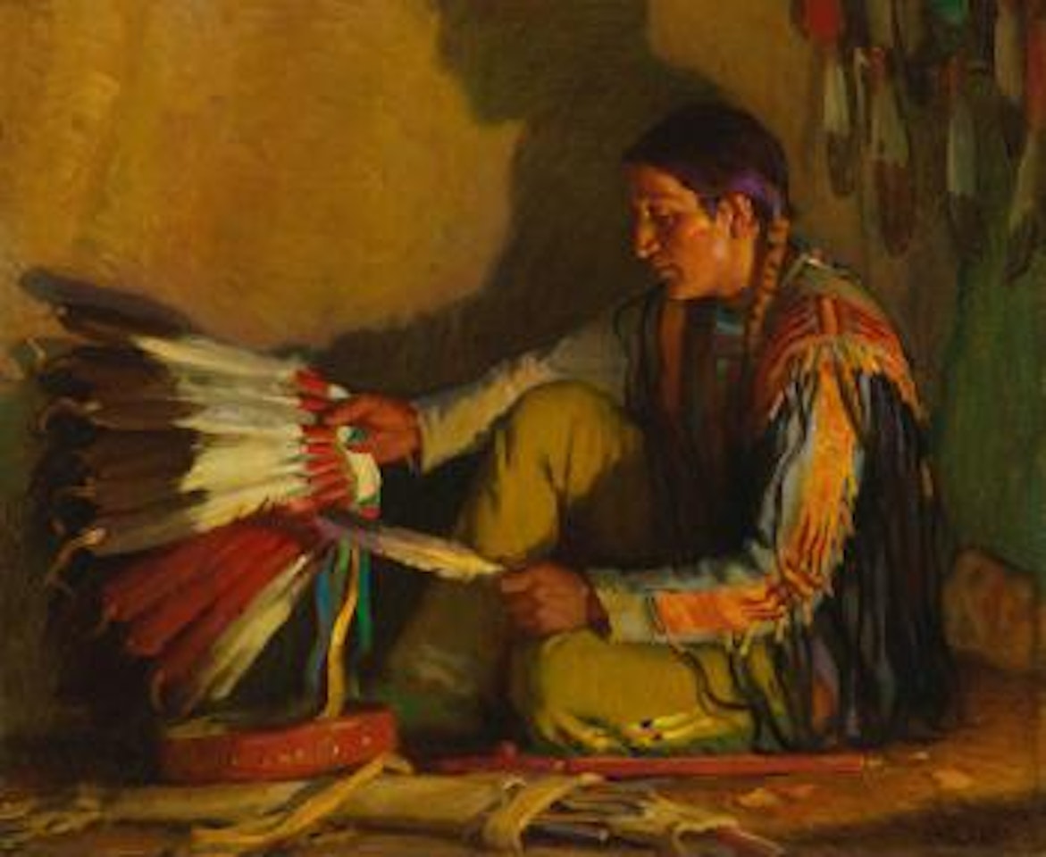 The War Bonnet by Joseph Henry Sharp
