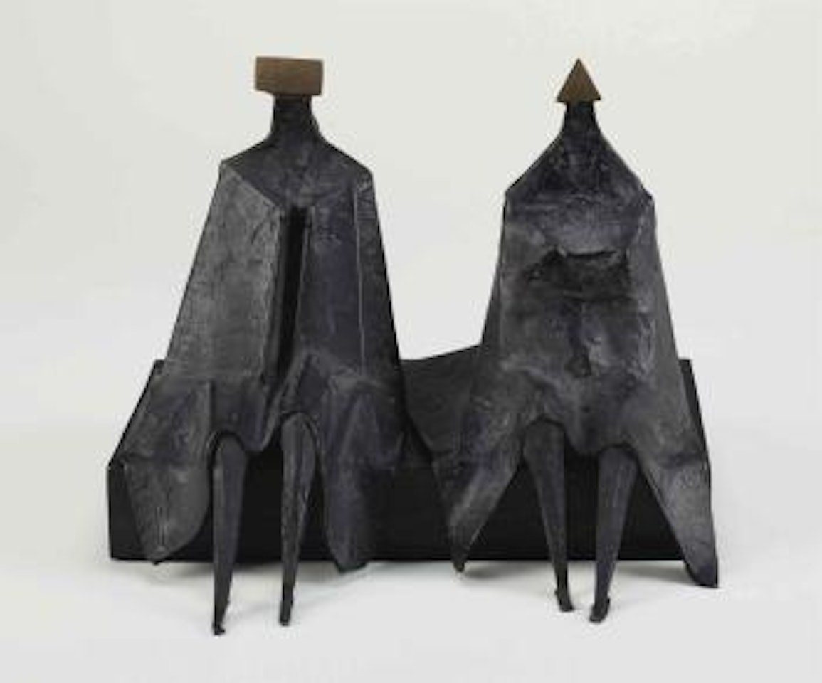 Sitting Figures In Robes, II by Lynn Chadwick