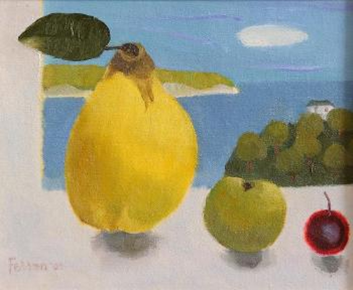 Still life, fruit in the window by Mary Fedden