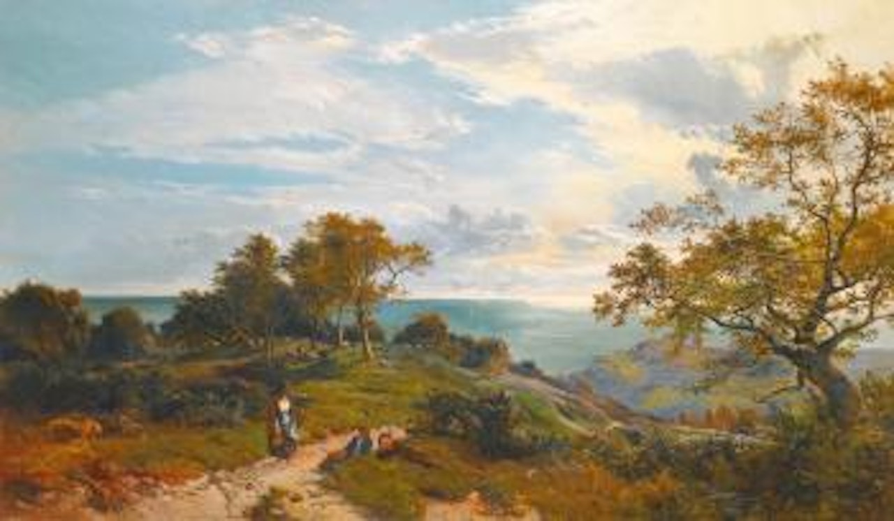 A Peep At The Sea, Fairlight Glen by Sidney Richard Percy