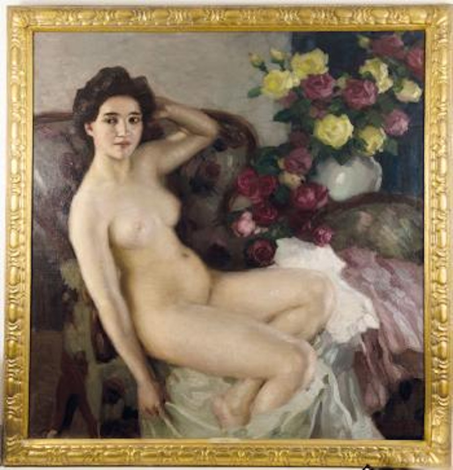 Im Atelier by Leo Putz