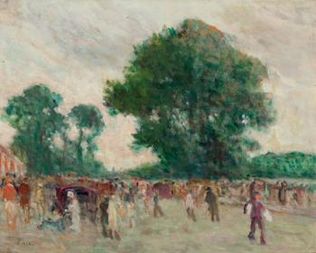 Arrivee a Longchamp by Maximilien Luce