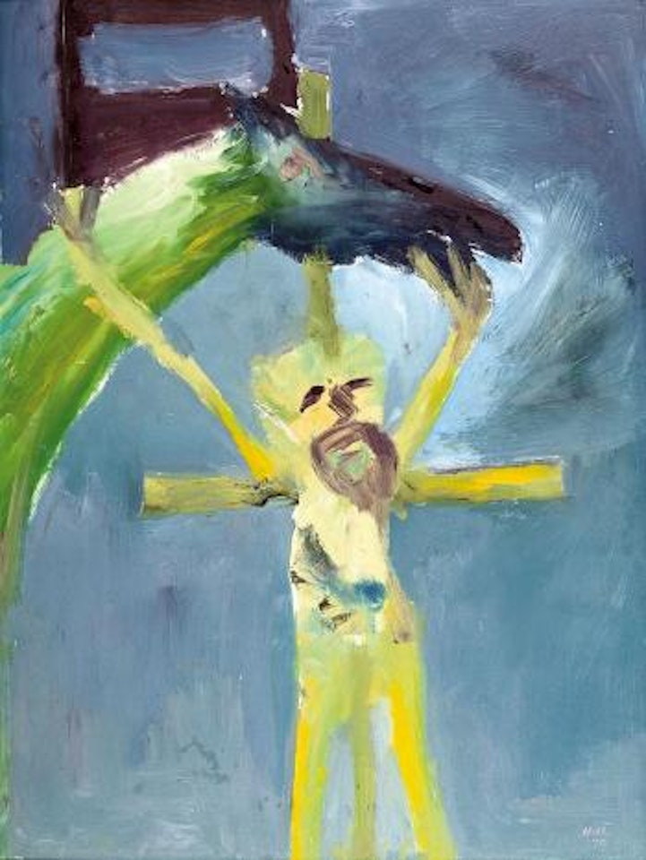 Rider and crucifix by Sidney Nolan