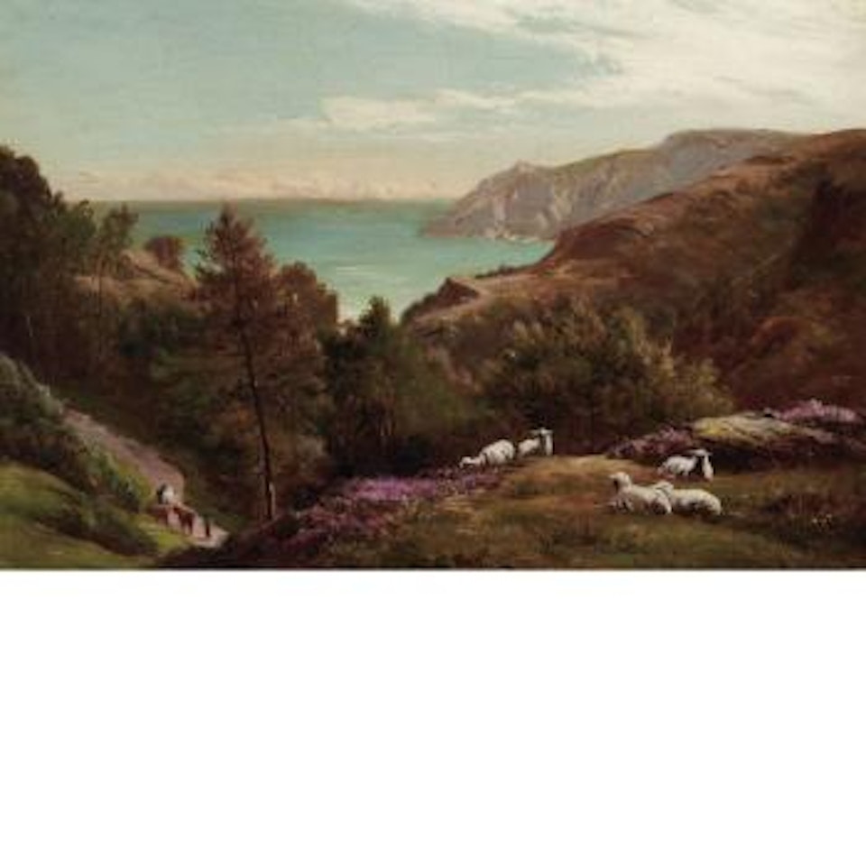 Sheep Grazing on a Hilltop by Sidney Richard Percy