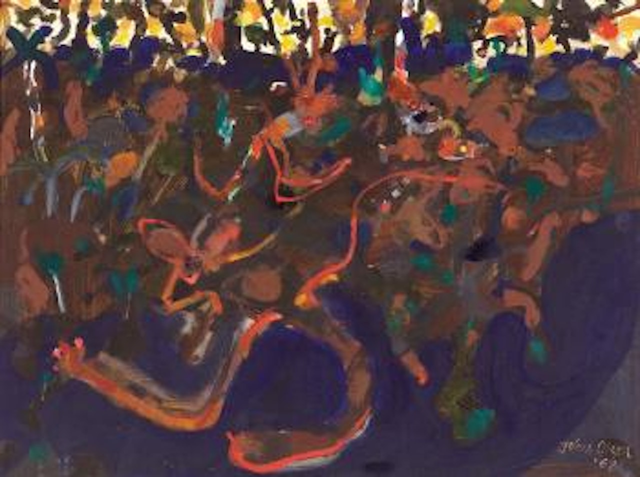 Kangaroo country by John Olsen