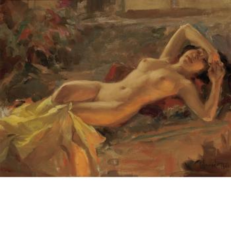 Reclining Nude by Fernando Amorsolo
