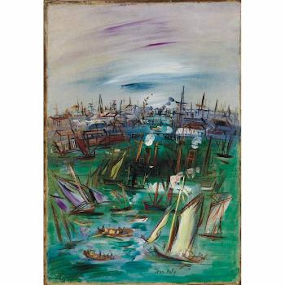 Le bassin de la Manche au Havre by Jean Dufy