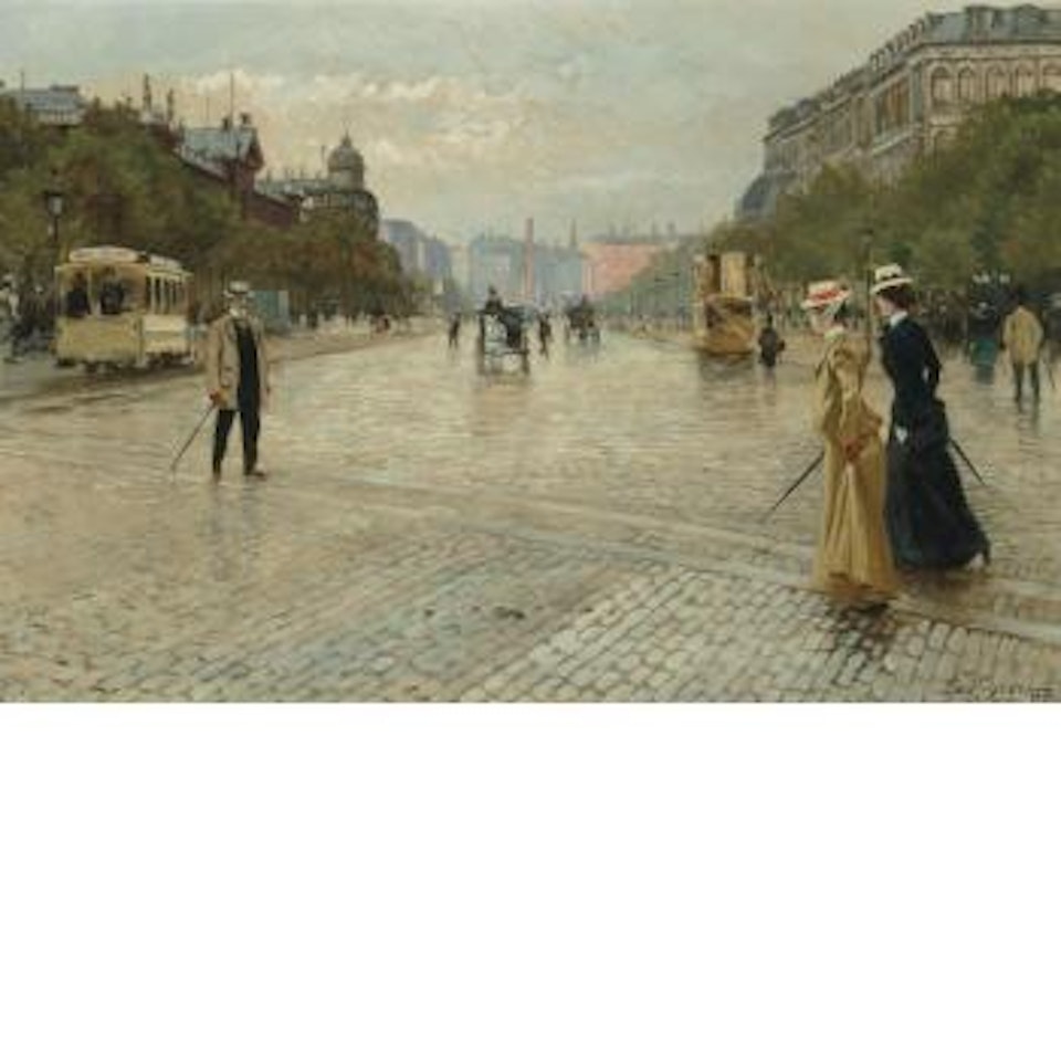 The Passage of Vesterbro with a View of the Frihedsstotten, Copenhagen by Paul Fischer
