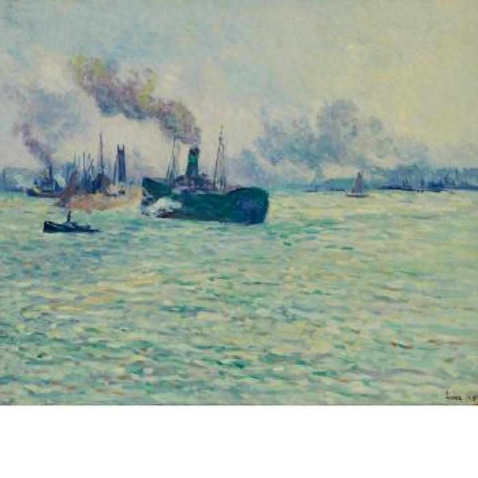 Rotterdam, Scene de Port by Maximilien Luce
