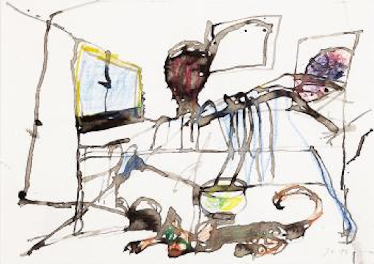 On the hospital bed by John Olsen