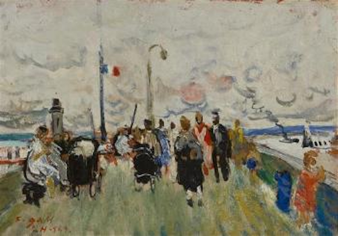People on the pier by François Gall