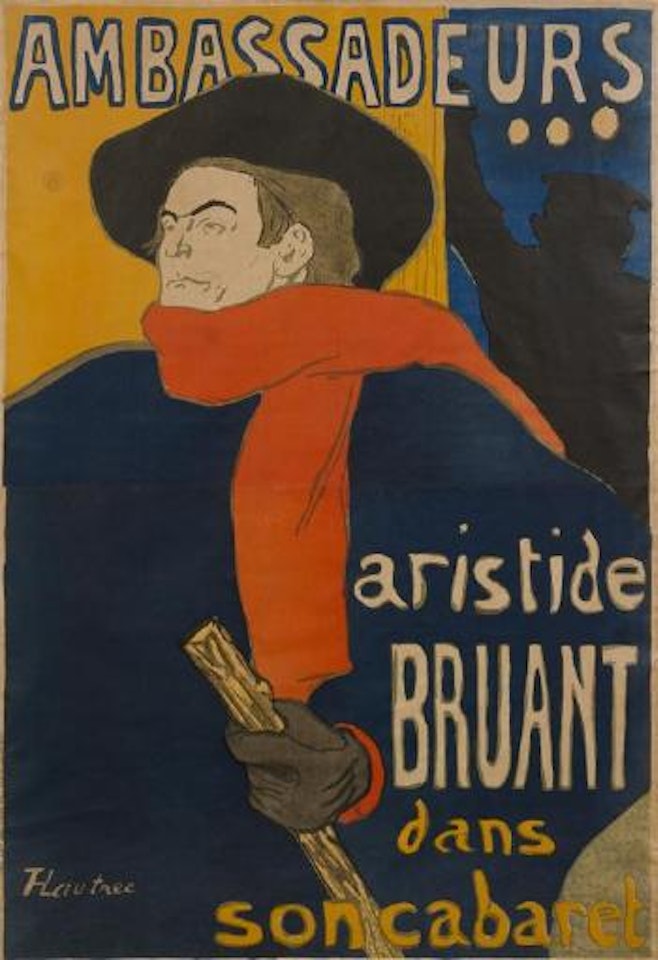 Ambassadeurs: Aristide Bruant by Henri de Toulouse-Lautrec