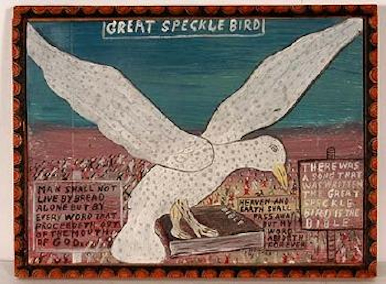 Great speckle bird by Howard Finster
