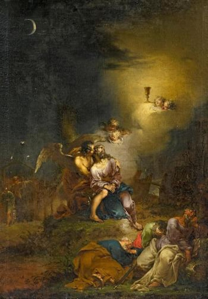 Christus On The Mount Of Olives by Januarius Johann Rasso Zick