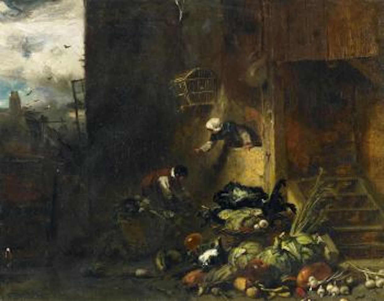French Streetview With Vegetable Stand by Charles Hoguet
