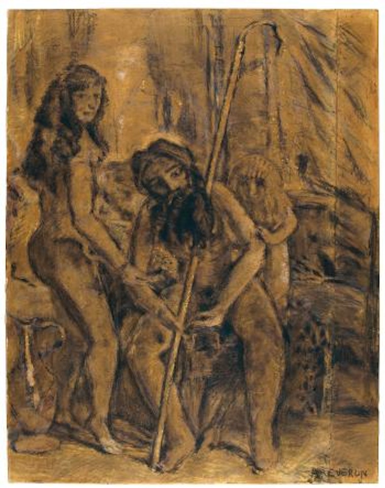 Anciano, Desnudo y Niño by Armando Reveron