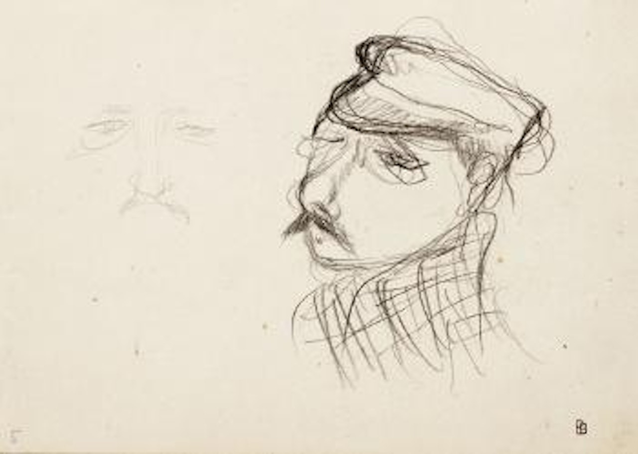 Homme à la casquette. Senza titolo by Pierre Bonnard