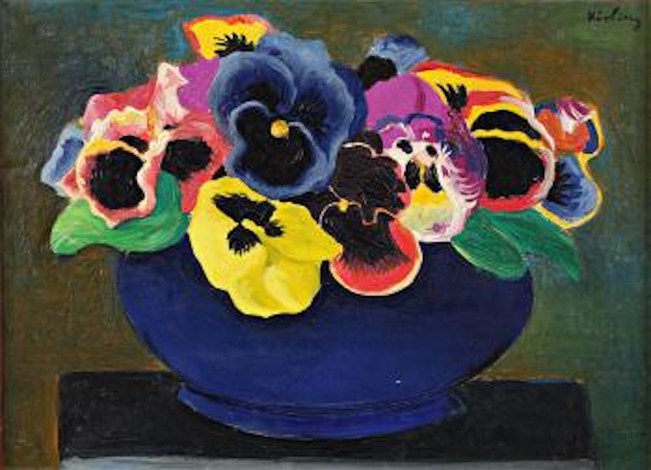 Bouquet de pensées by Moïse Kisling