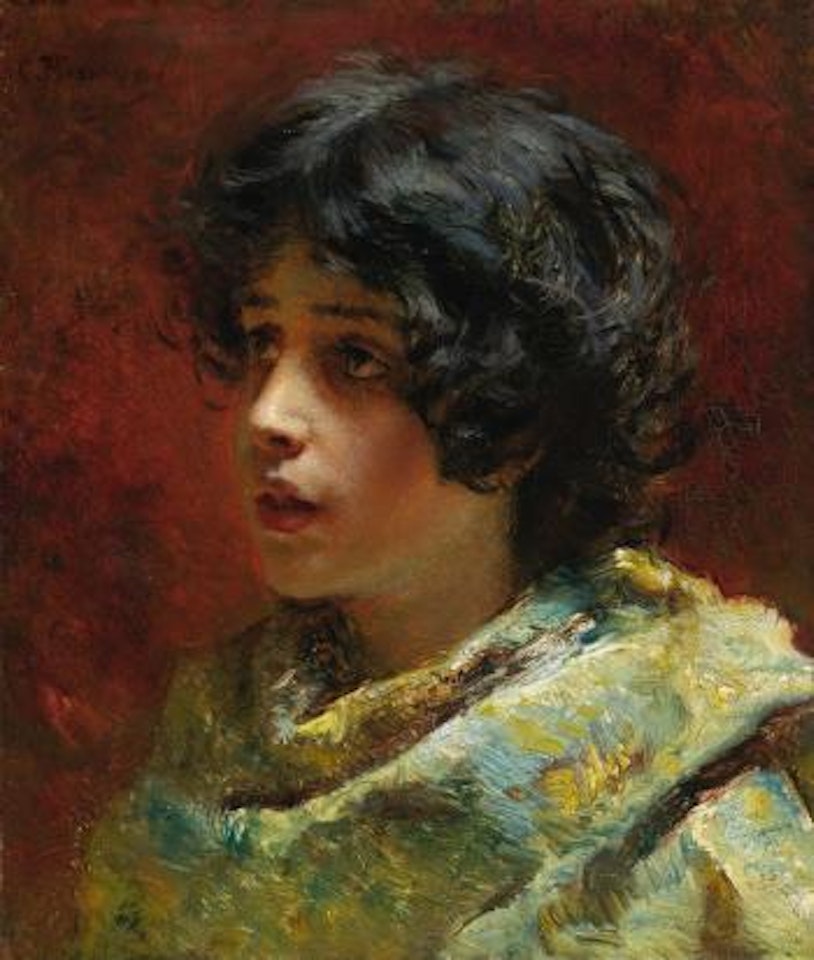 Portrait Of a Young Girl by Konstantin Makovsky