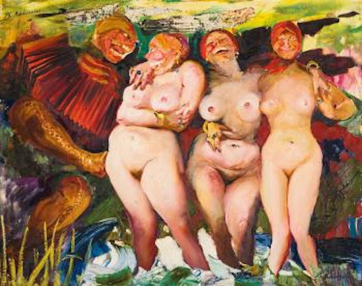 The Three Graces Under Bolshevism by Filip Malyavin
