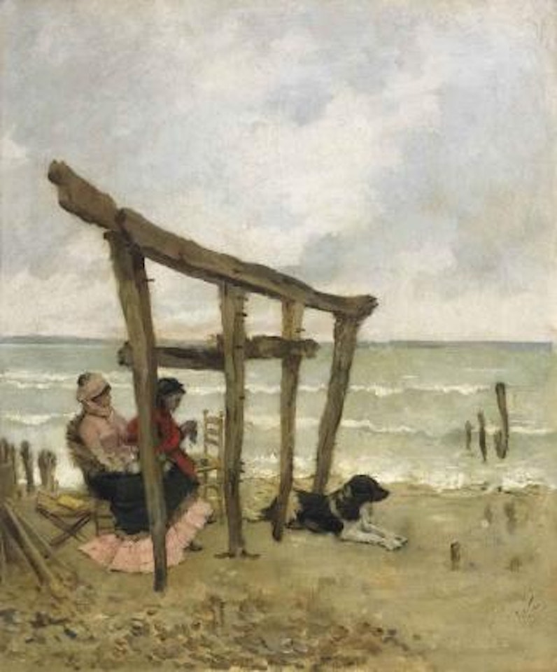 Sulla spiaggia by Giuseppe de Nittis