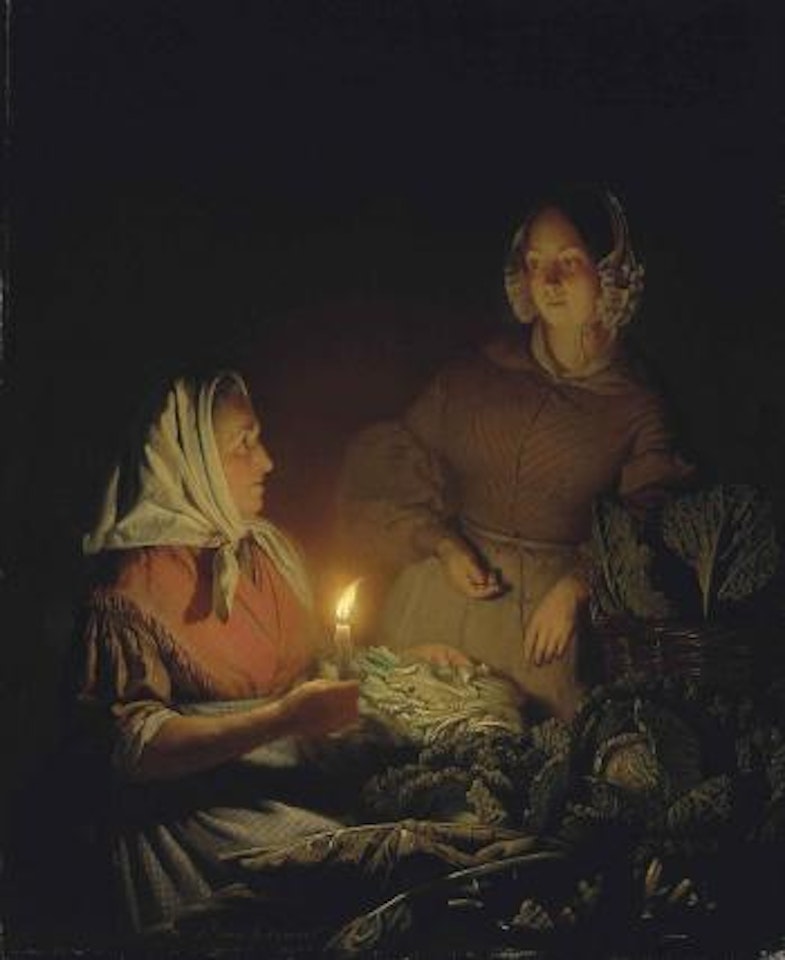 At the night market by Petrus van Schendel