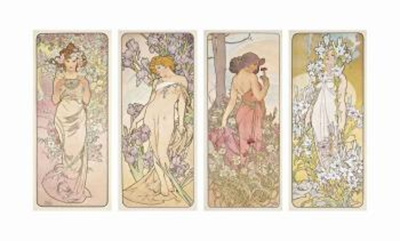 The Flowers by Alphonse Mucha
