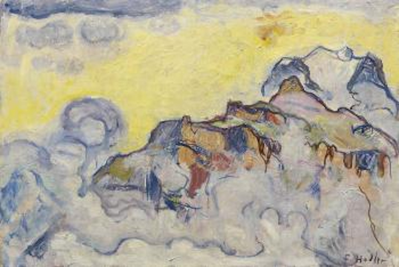 Das Jungfraumassiv von Mürren aus by Ferdinand Hodler