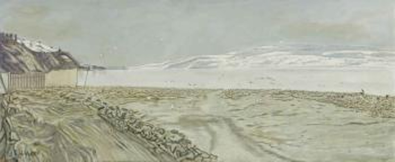 Blick gegen Höri im Winter by Adolf Dietrich