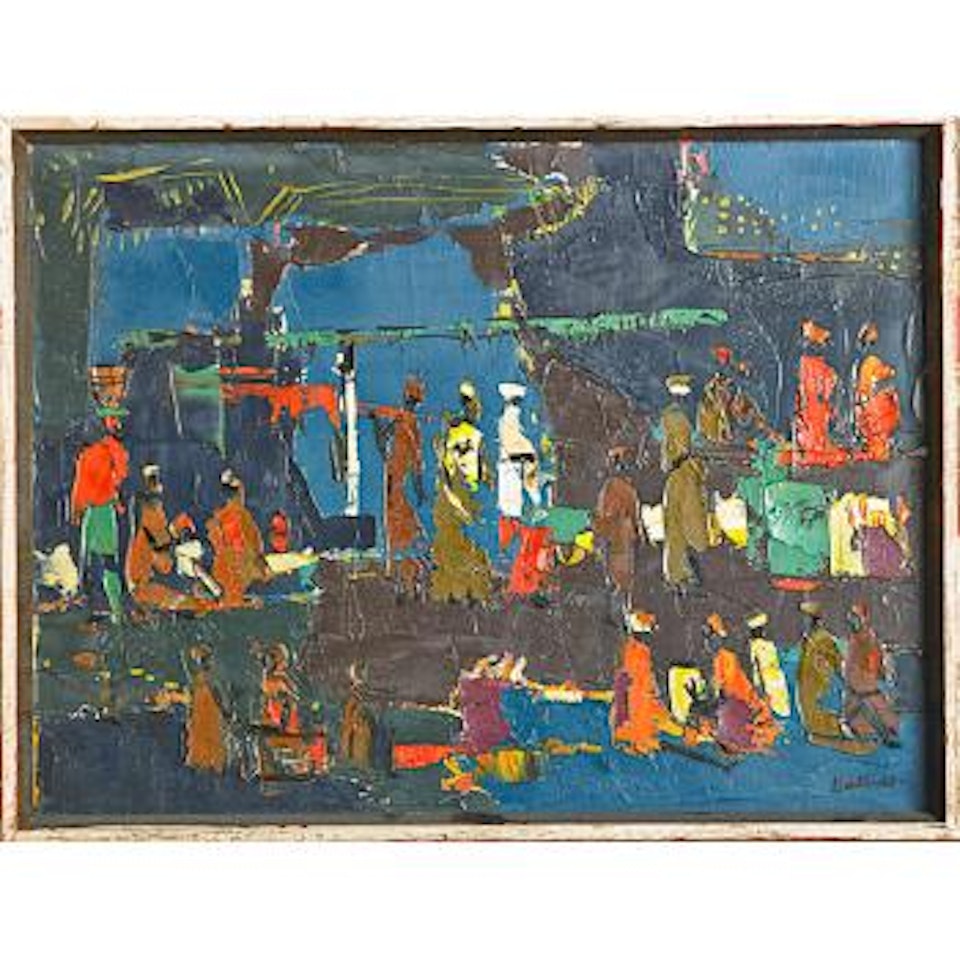 Abstract painting of figures by Walter Battiss