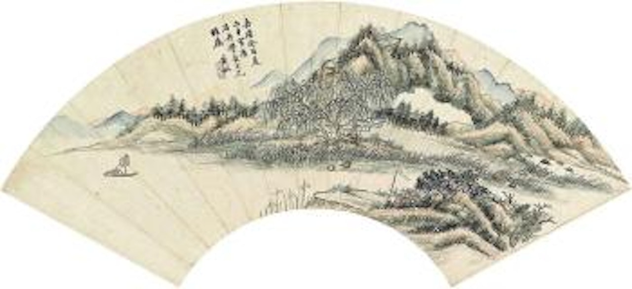 Flowers/Landscape by Huang Yue by Wu Xizai